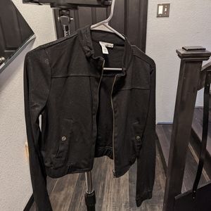 Black crop jacket